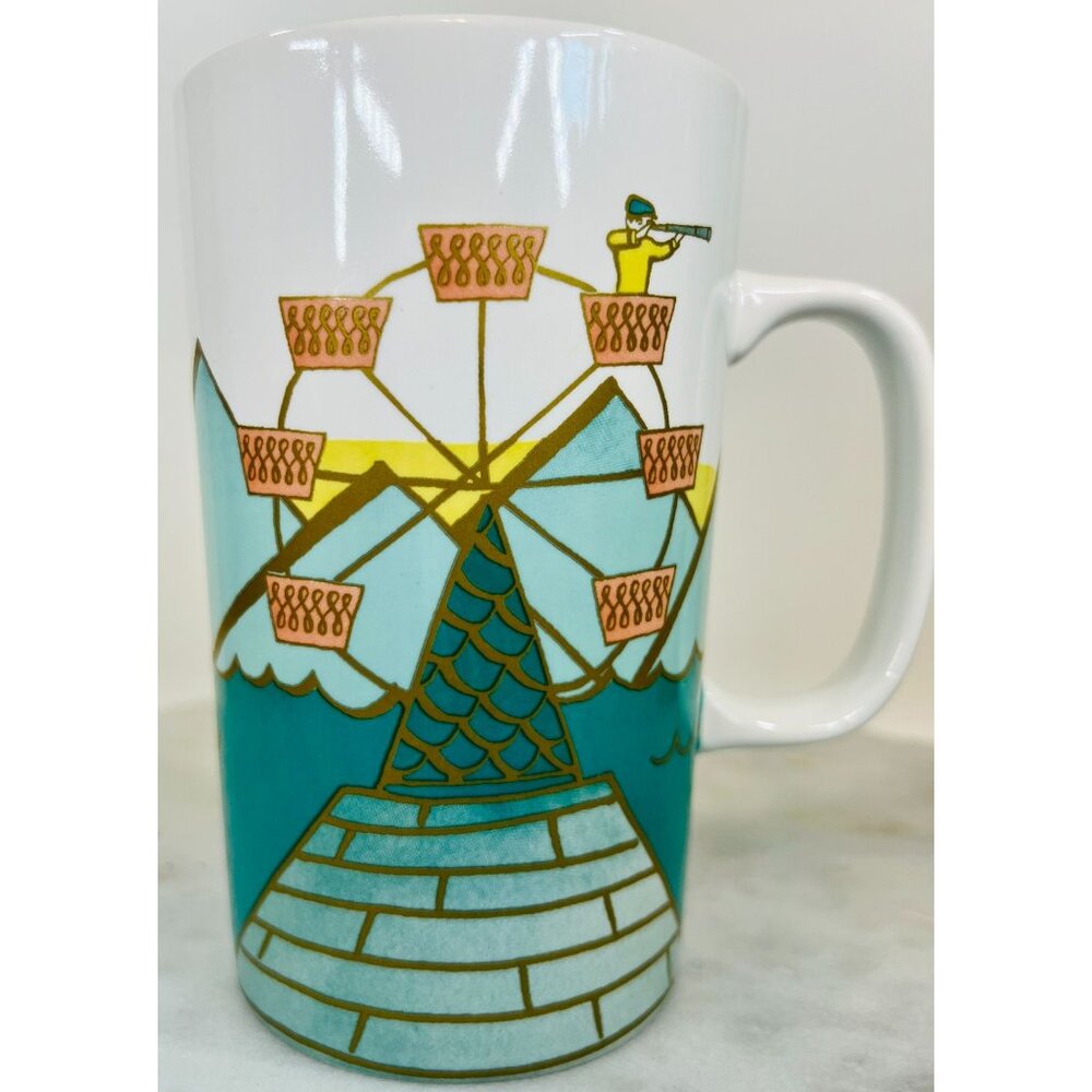 Starbucks Ferris Wheel 16oz Mug‎ cup coffee tea Mountain Mermaid Dot collection